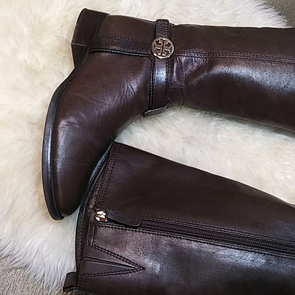 Tory Burch brown leather boots - Picture 6 of 12